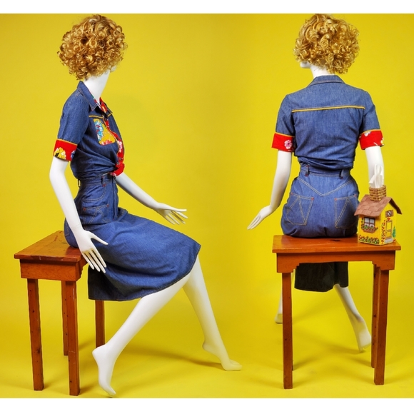 SOLD Vtg 70s skirt set - Picture 3 of 16